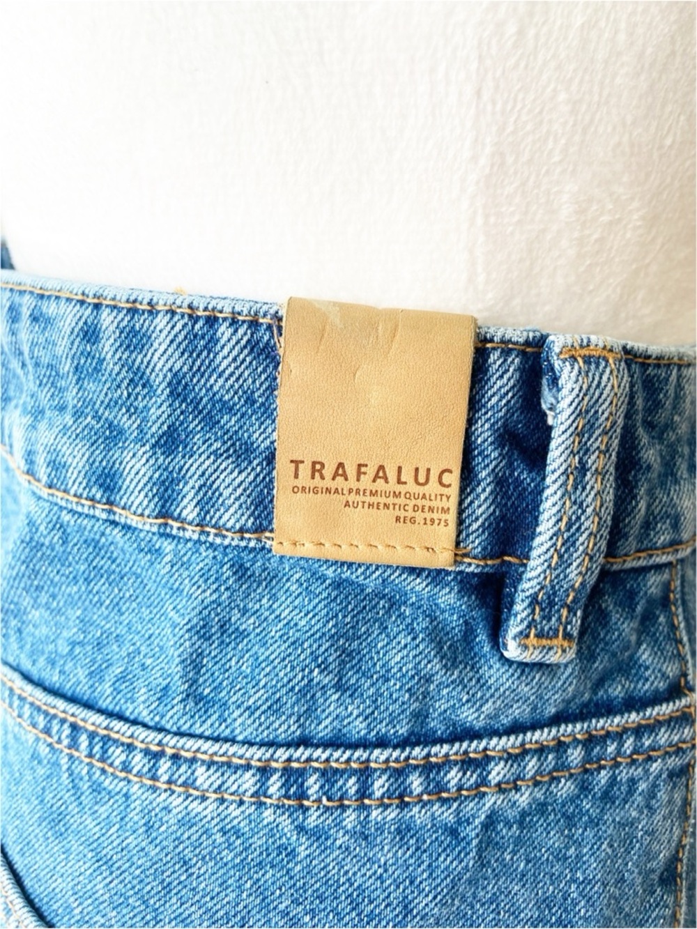 Zara Denim Button-Front Mini Skirt Size L - Picture 3 of 5
